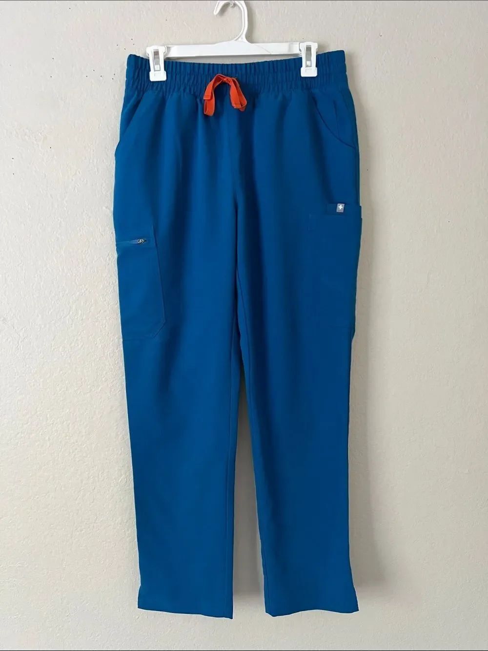 Like New! FIGS Kade Cargo Elastic Waist Scrub Pant Alps Blue Size M